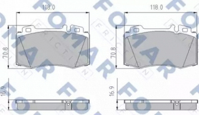 FOMAR FRICTION fo906681 -  Комплект тормозных колодок, дисковый тормоз